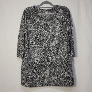 739. Soma Live Lounge Wear Shirt Black White Sz L